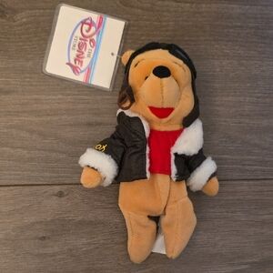 Disney Aviator Bear Plush with Red and Brown Outfit